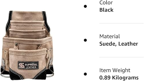 Miniatura 2 de Supreme Leather Bolsa de herramientas para construcción  La mejor bolsa de herramientas de carpintero  Bolsa de electricista  10 bolsillos 2