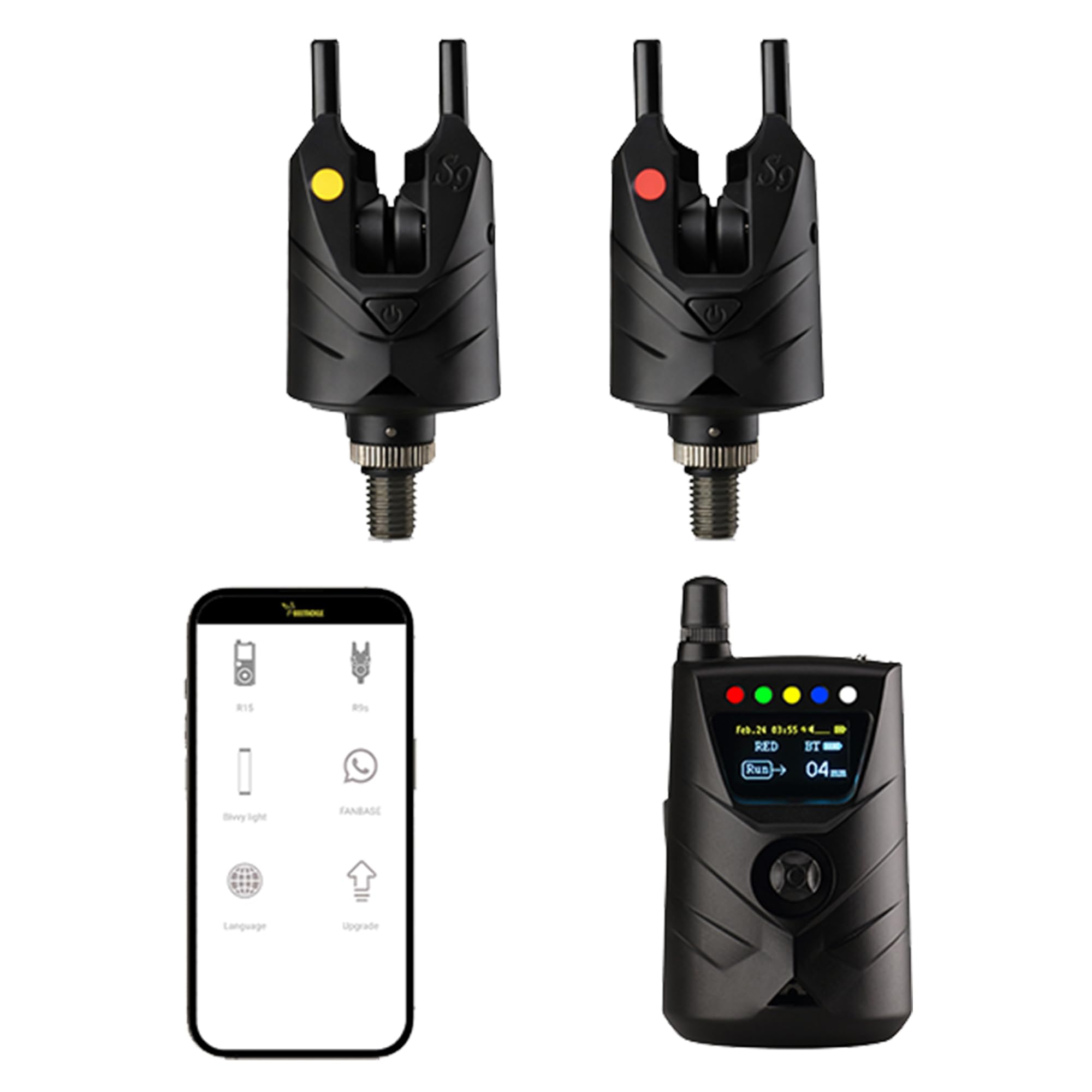 BEETACKLE Wireless bite alarm set NS9pro+ 2 rod set for Carp