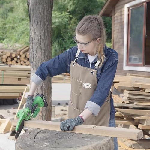 Miniatura 3 de MUTBERG JYCH0601 - Juego de motosierras inalámbricas de 6 pulgadas, motor sin escobillas mejorado, 21 V, 2000 mAh x 2 baterías, JYCH0601