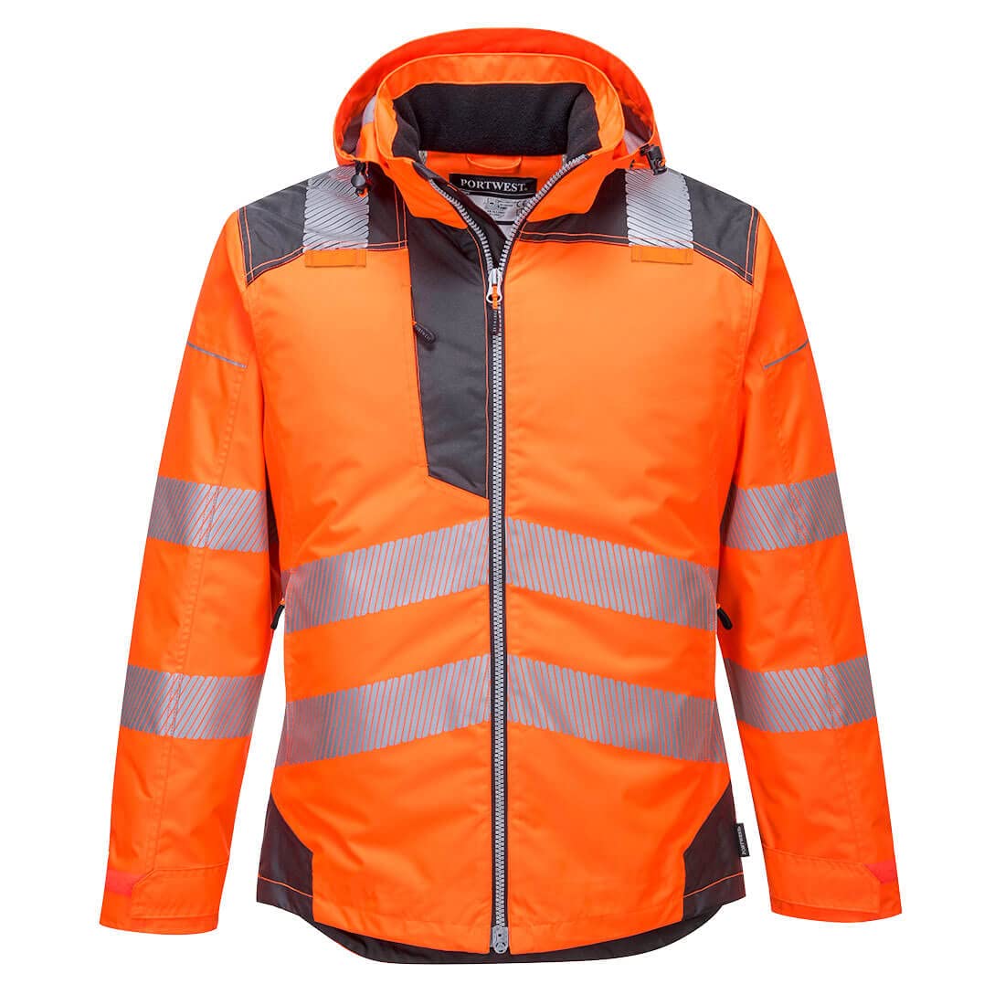 Portwest PW3 Hi Vis Winter Jacket 2XL Orange/Gry