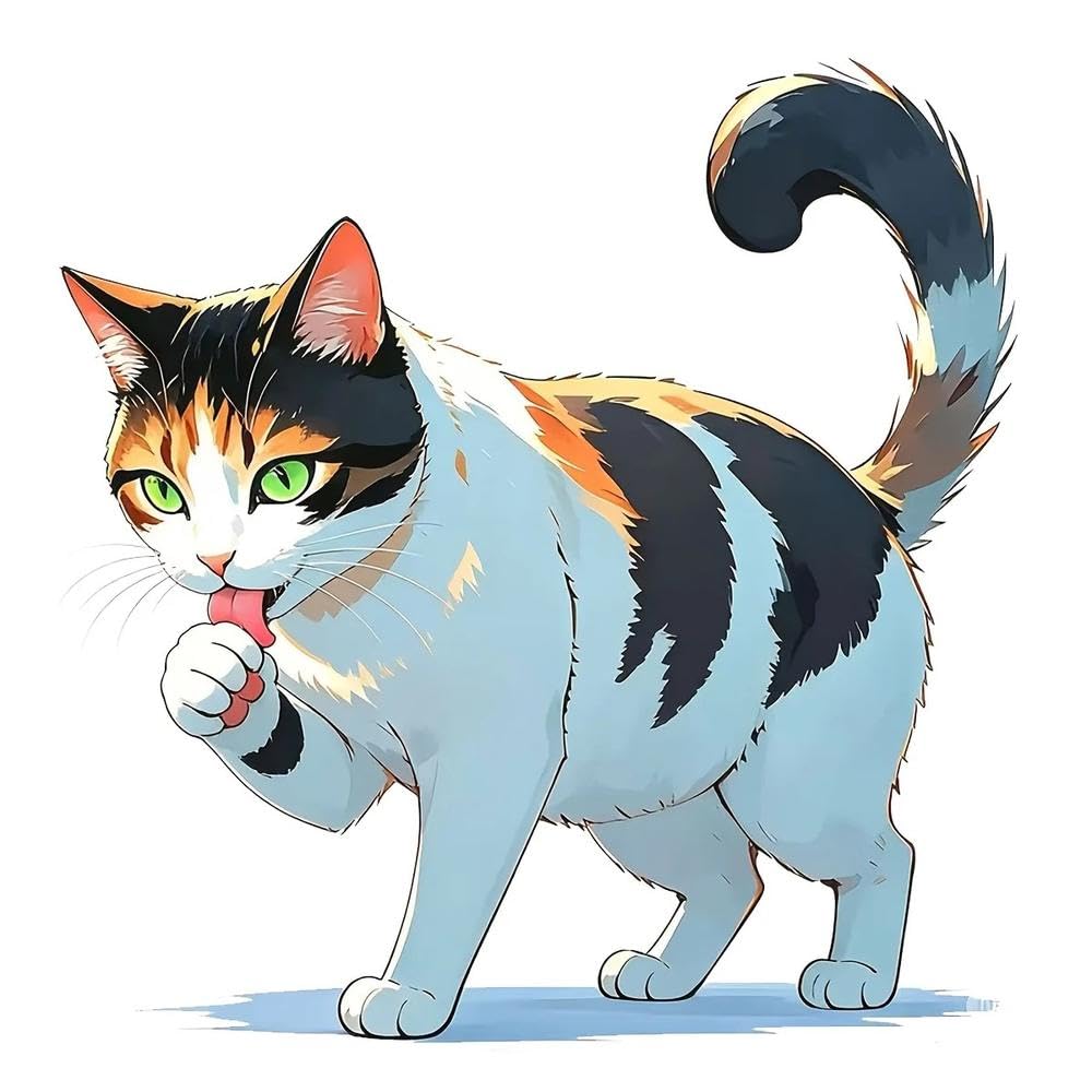 Calico Cat Waterproof Vinyl Sticker Pet Decal for Car Laptop Water Bottle More