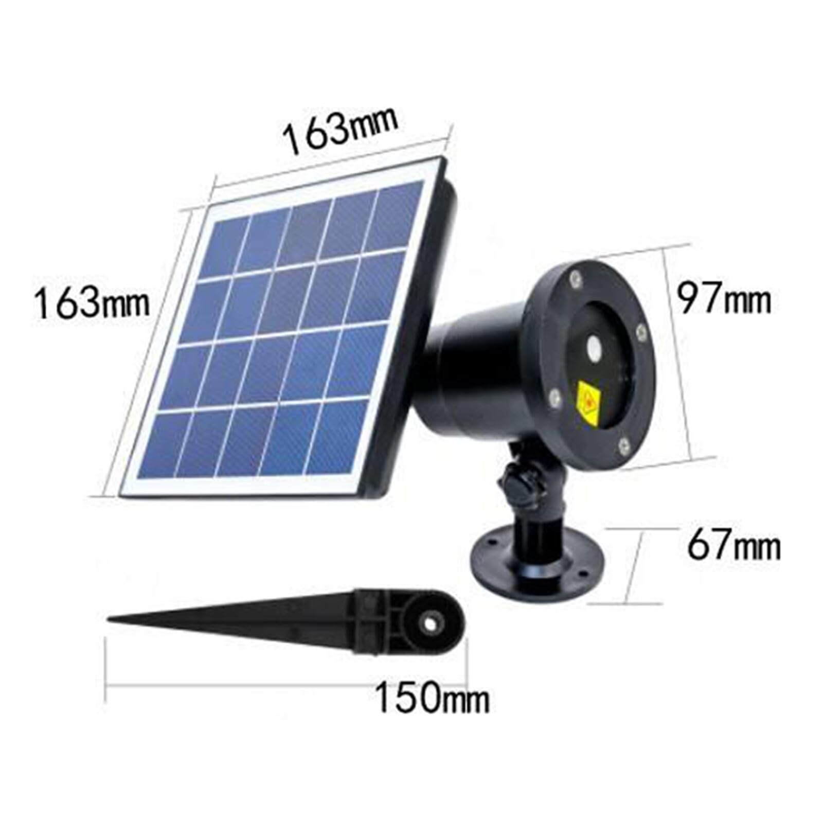 Proiettore solare a LED, proiettore da discoteca per prato e giardino impermeabile IP65, decorazioni paesaggistiche per esterni e illuminazione natalizia