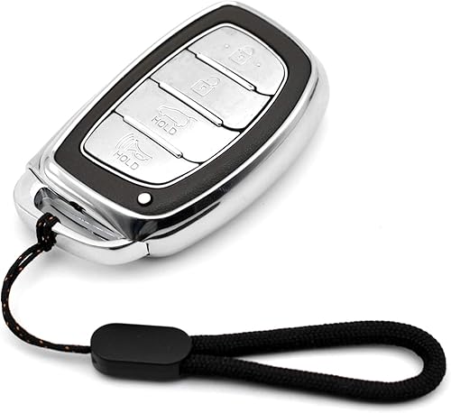 MECHCOS - Funda de poliuretano termoplástico para llave inteligente de 3 o 4 botones compatible con Hyundai Elantra, Ioniq, Sonata, Tucson Elantra
