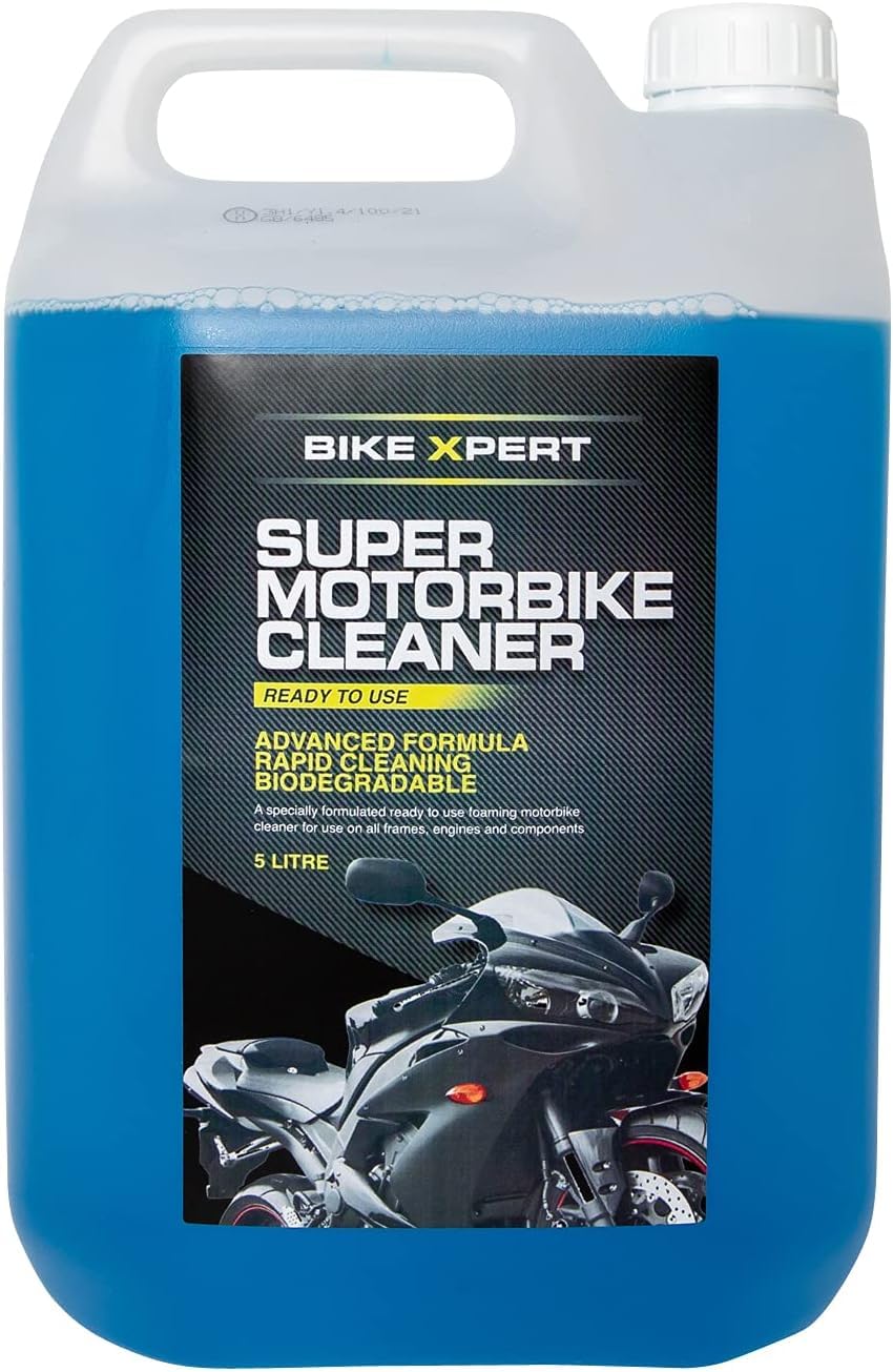 Bike Xpert Super Motorbike Cleaner | 5 Litre | Ready To Use | Nano Tech Formula | Powerful & Fast Acting Motorcycle Cleaning Wash | Biodegradable | Ready To Use
