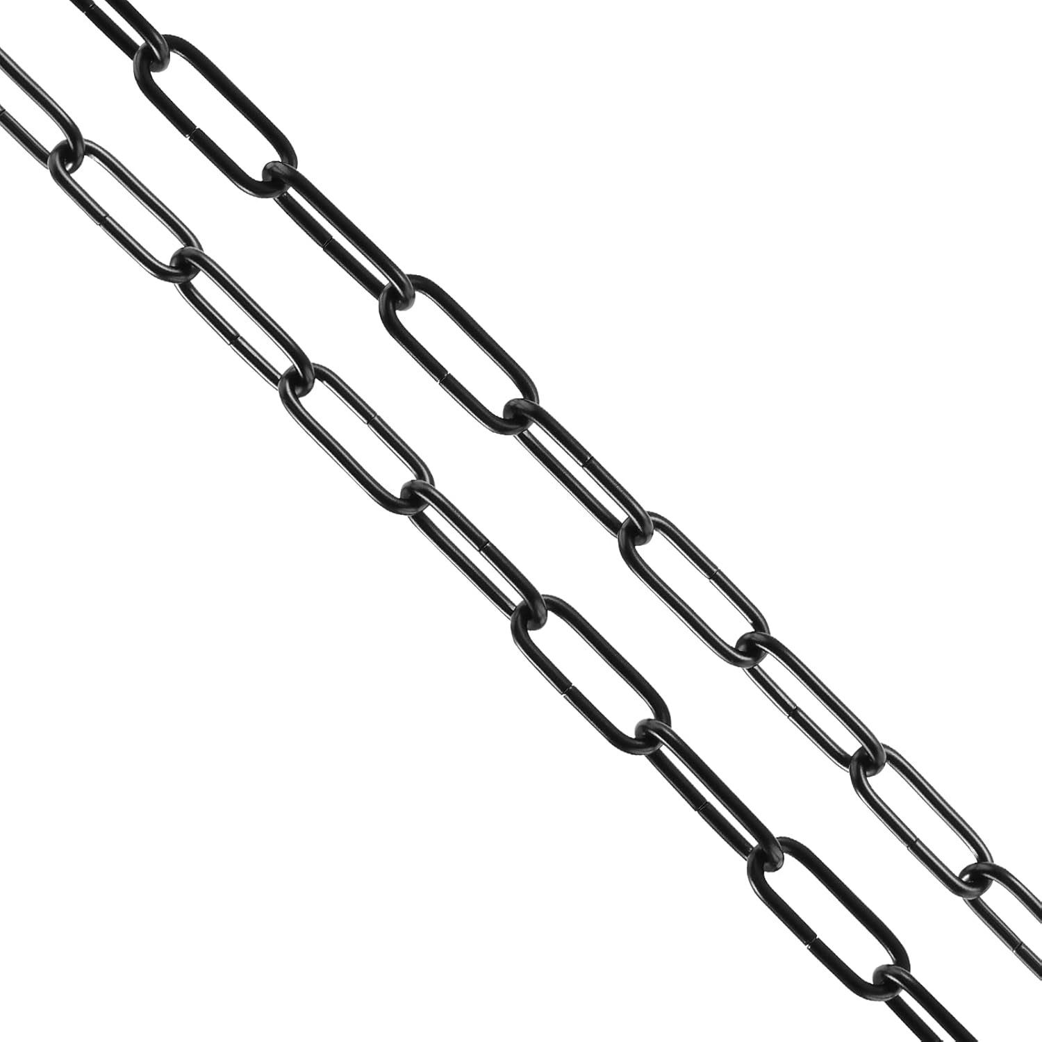SEUNMUK 2 Pack 20 Feet Black Chain for Hanging Lamp, Pendant Lighting Fixture Chain with 8 Connection Locks for Hanging Chandelier, Ceiling Fan, Load Capacity 50 Lbs