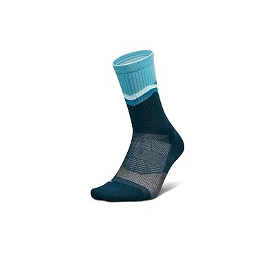 Feetures Trail Max Cushion Mini Crew Crew Cut Socks Shoes Mountain High Blue