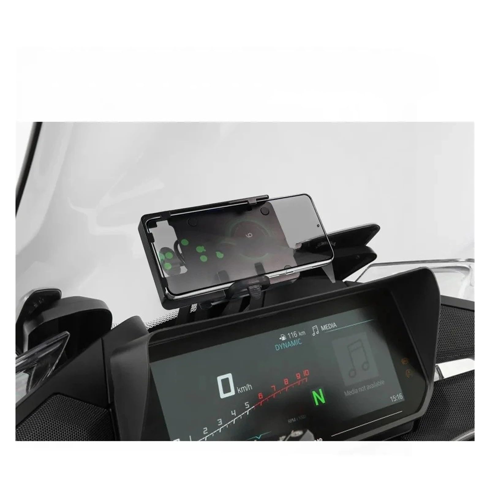 Moto Navigation Halterung Für R1250RT R 1250 RT 2021-2024-Motorrad Telefon Halter GPS Ausrüstung Adapter 12mm Durchmesser Navigaton Halterung(Single Bracket)