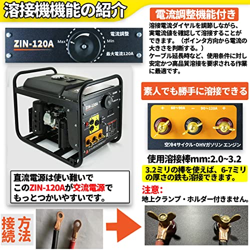zinnore エンジン溶接機 ZIN-120A の商品画像 3