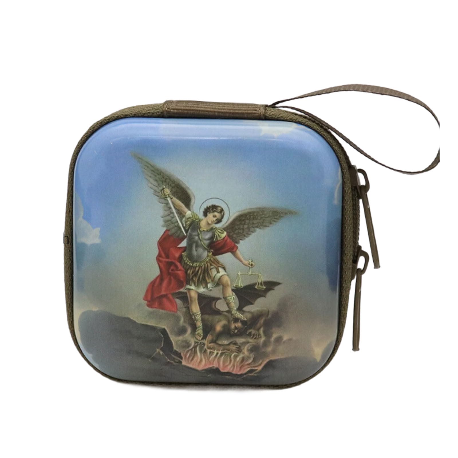 Uqezagpa Catholic Rosary Pouches Rosary Jewelry Box Coin Purses Rosaries Prayer Bag Portable Headphone Bag Backpacks Bags Pendant Prayer