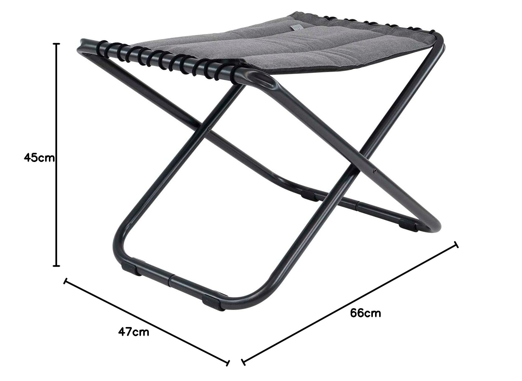 Crespo Falthocker AP306 TexComfort Camping Klapphocker Angel Hocker Polster Alu Hellgrau