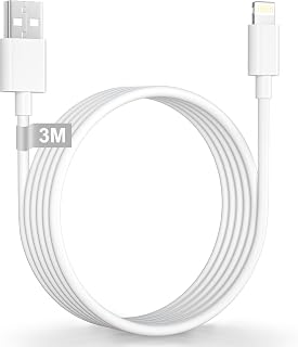 iPhone Charging Cable 3m MFi Certified Lightning Charging Cable Long iPhone Cable iPhone Charger USB Fast Charging Cable For iPhone 14 13 12 11 Pro Max XS XR X 8 7 6 5 SE, iPad, iPod, AirPods | iPhone laddningskabel USB A till Lightning laddkabel USB snabbladdningskabel för iPhone 14 13 12 11 Pro Max XS XR X 8, iPad