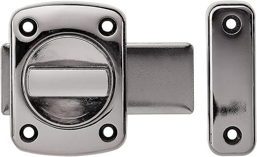 Miniatura 7 de Paquete de 2 pestillos giratorios para puerta de seguridad, cerradura de puerta para mascotas, baño, muebles de gabinete, ventanas, cierres antiguos