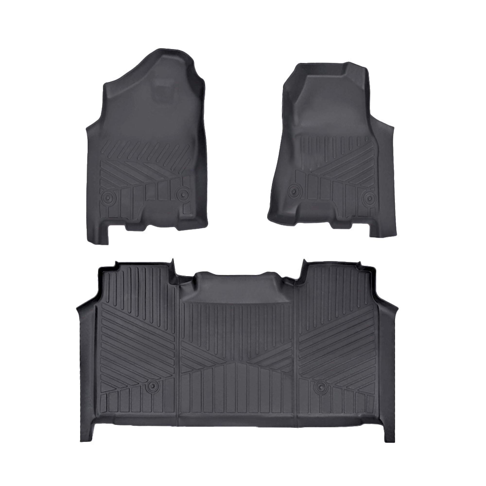 Tyrex Floor Mats Fit for 2019-2024 Ram 1500 Crew Cab with Rear Underseat Storage Box, Front and Rear Row, TPE All Weather Floor Mats