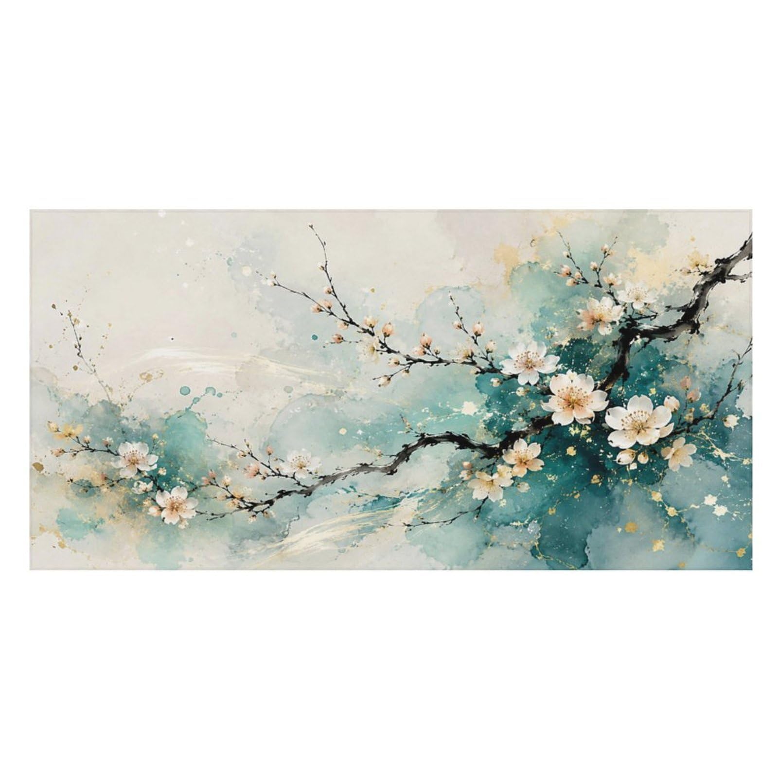 Anceky Cherry Blossom Branch Watercolor Oversized Beach Towel Quick Dry Sand Free Microfiber Travel Towel Lightweight Multi Purpose Beach Blanket Pool Gym Bath Towel 63x31 in