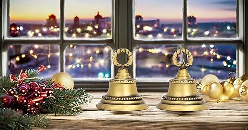 Miniatura 2 de Wonderlist Handicrafts Campanas de latón de vaca de camello elefante, 2 pulgadas de alto, 1.5 pulgadas de diámetro, decoración de estilo indio