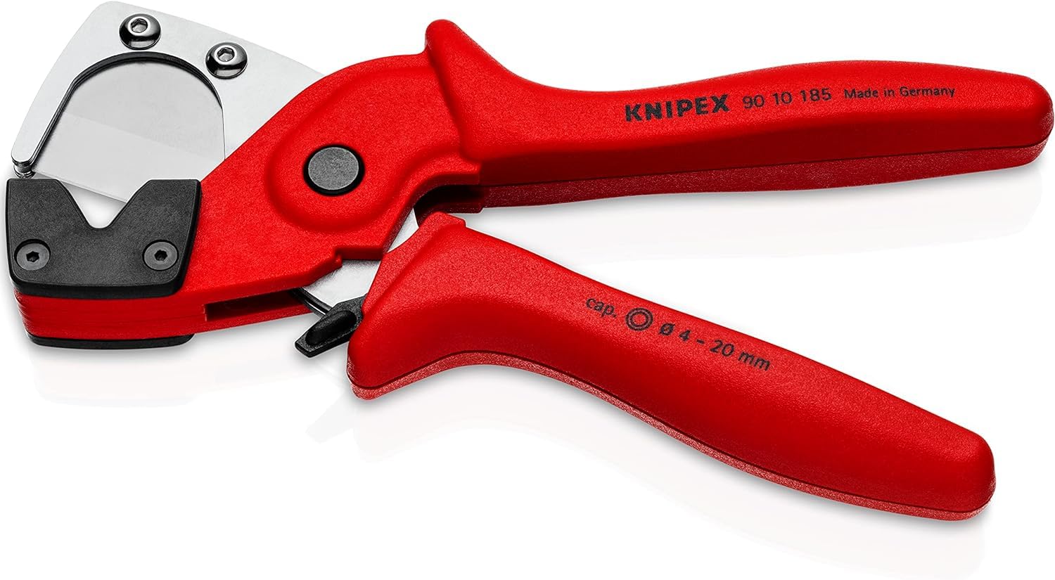 KNIPEX Obcinak do rur wielowarstwowych i węży pneumatycznych z wytrzymałego, wzmacnianego włóknem szklanym tworzywa sztucznego 185 mm, 90 10 185