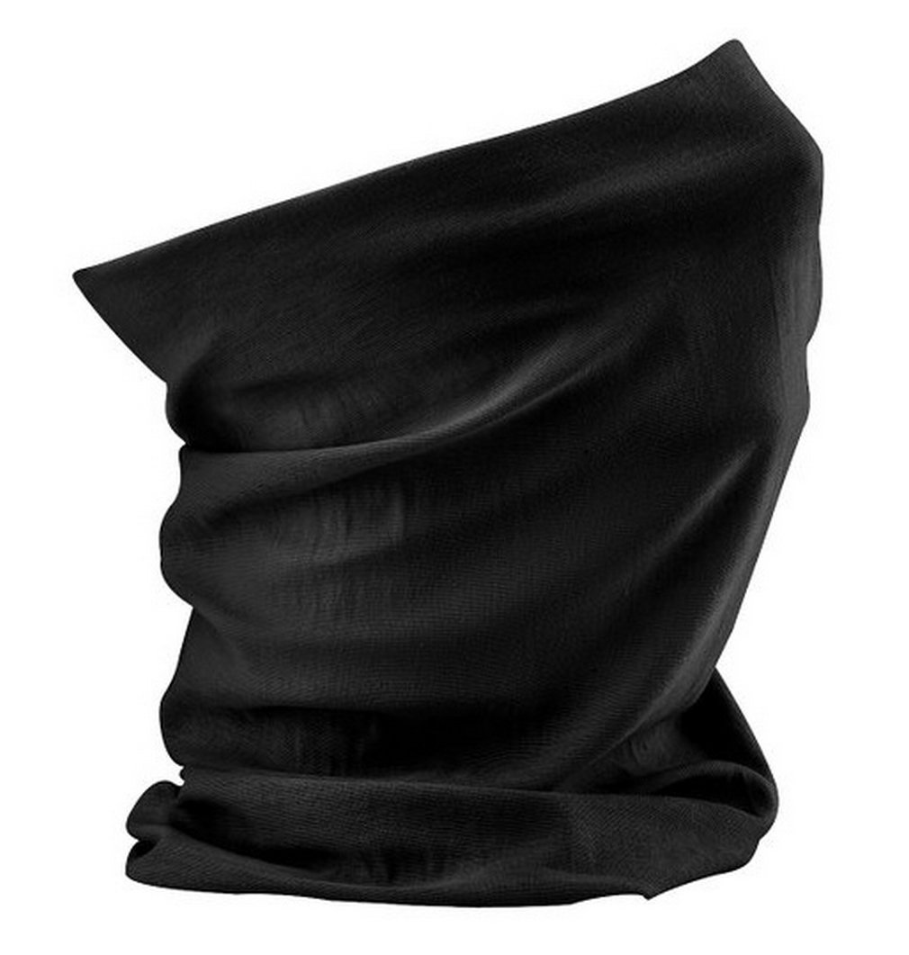 Beechfield TOUR DE COU BANDANA FOULARD CAGOULE CACHE COU NOIR