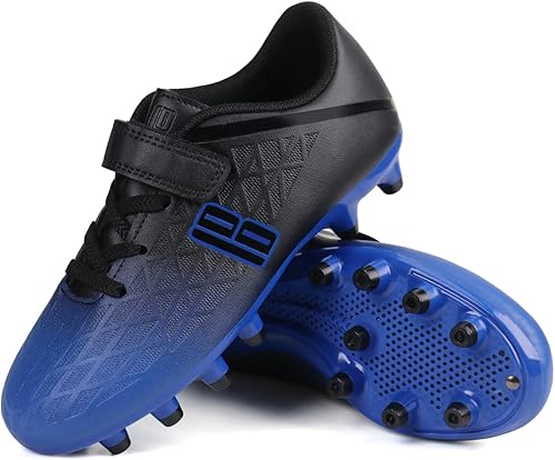 Miniatura 5 de Brooman - Tacos de fútbol para niños y niñas, zapatos deportivos con tacos para usar al aire libre