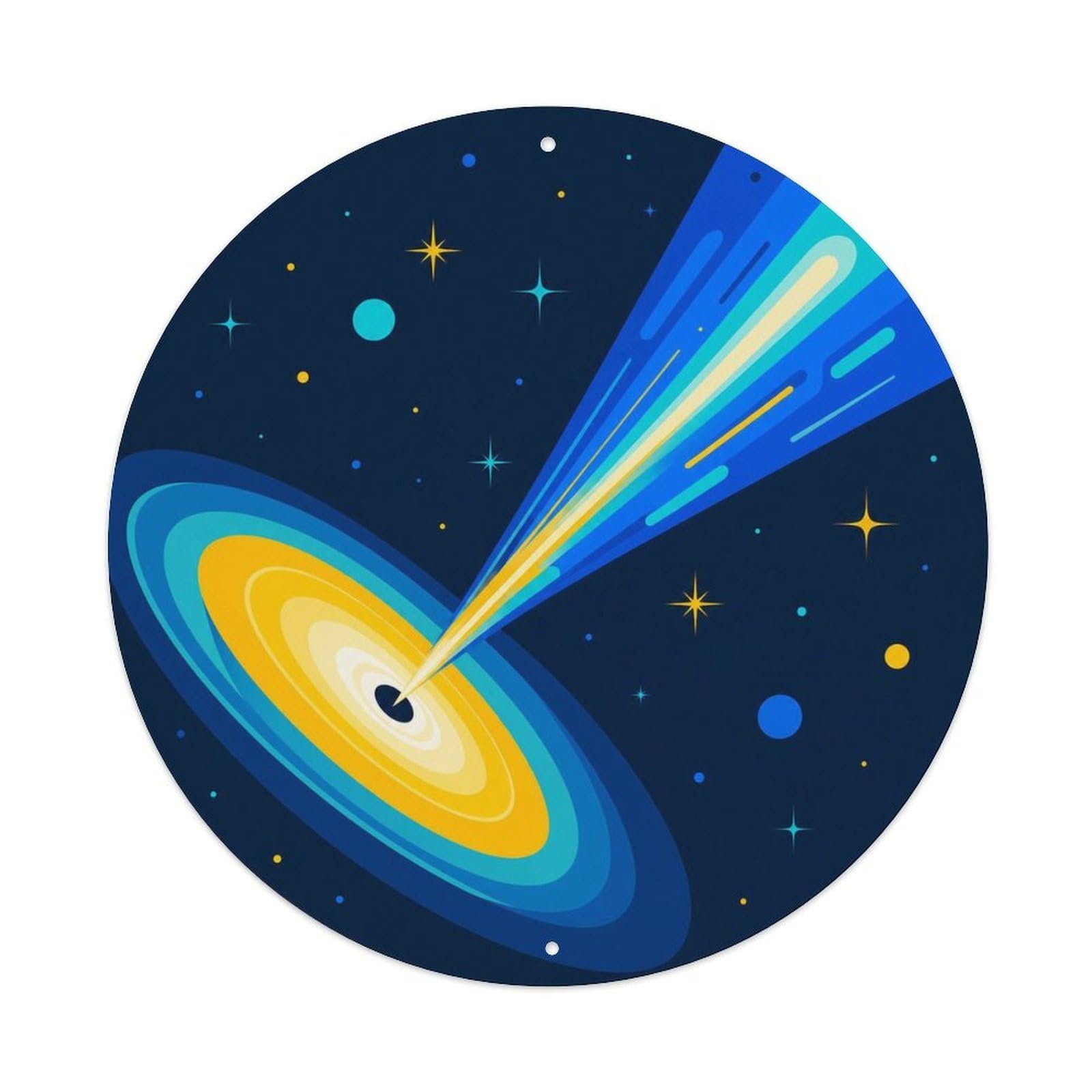 Cosmic Physics M87 Galaxy Jet Deep Space Celestial Metal Tin Sign