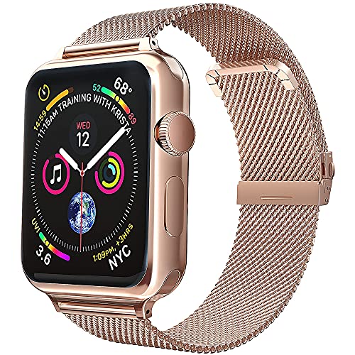 ایگرد | قیمت و خرید Compatible with Apple Watch band 38/40/41/42/44/45mm,  Metal Mesh Breathable Replacement Adjustable Strap, Compatible for iWatch  Series 7 6 5 4 3 2 1 SE Women/Men