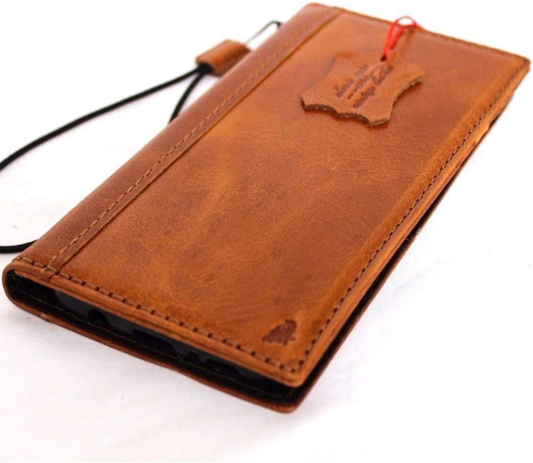 Genuine Natural Leather Case for Samsung Galaxy S8 Plus Book Wallet Luxury Cover S Handmade Cards Slots Retro Id Slim s 8 Vintage Light Brown Thin daviscase Jafo Art