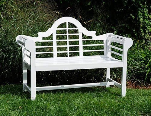 Achla 4' Lutyen Bench Finish: White