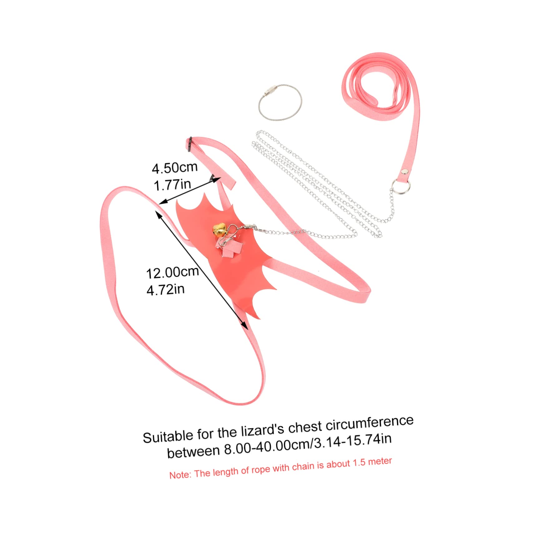 Mikikit Lizard Leash Lightweight Reptile Carrier Harness Traction Rope Pet Supply