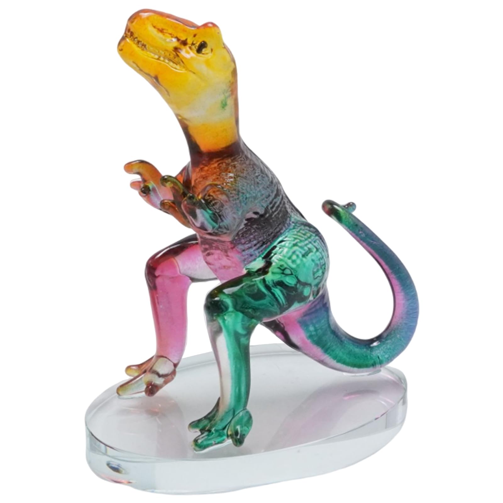 Ollanoos Crystal Multicolor Dinosaur Gifts, Vibrant Crystal Dinosaur, Colorful Glass Dinosaur Figurines, Ideal for Home and Table Decor