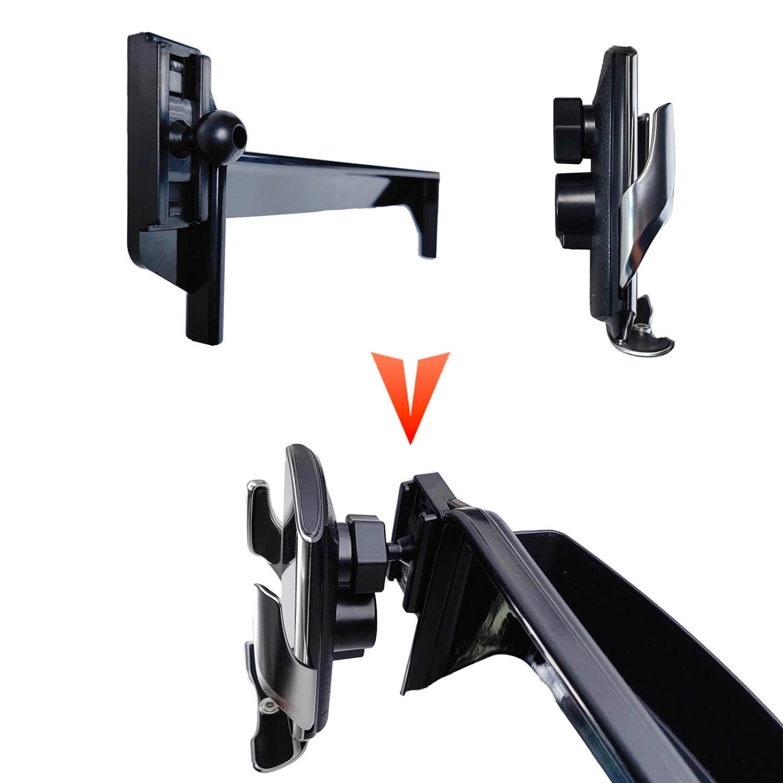 SANSHAOWUDI Support Telephone Voiture Magnetique Pour BMW X1 U11 / X1 F48 2016-2022 2023 2024, Clip De Ventilation Porte Téléphone Voiture Aimanté 360° Rotation Avec Plaque Métallique,Silver