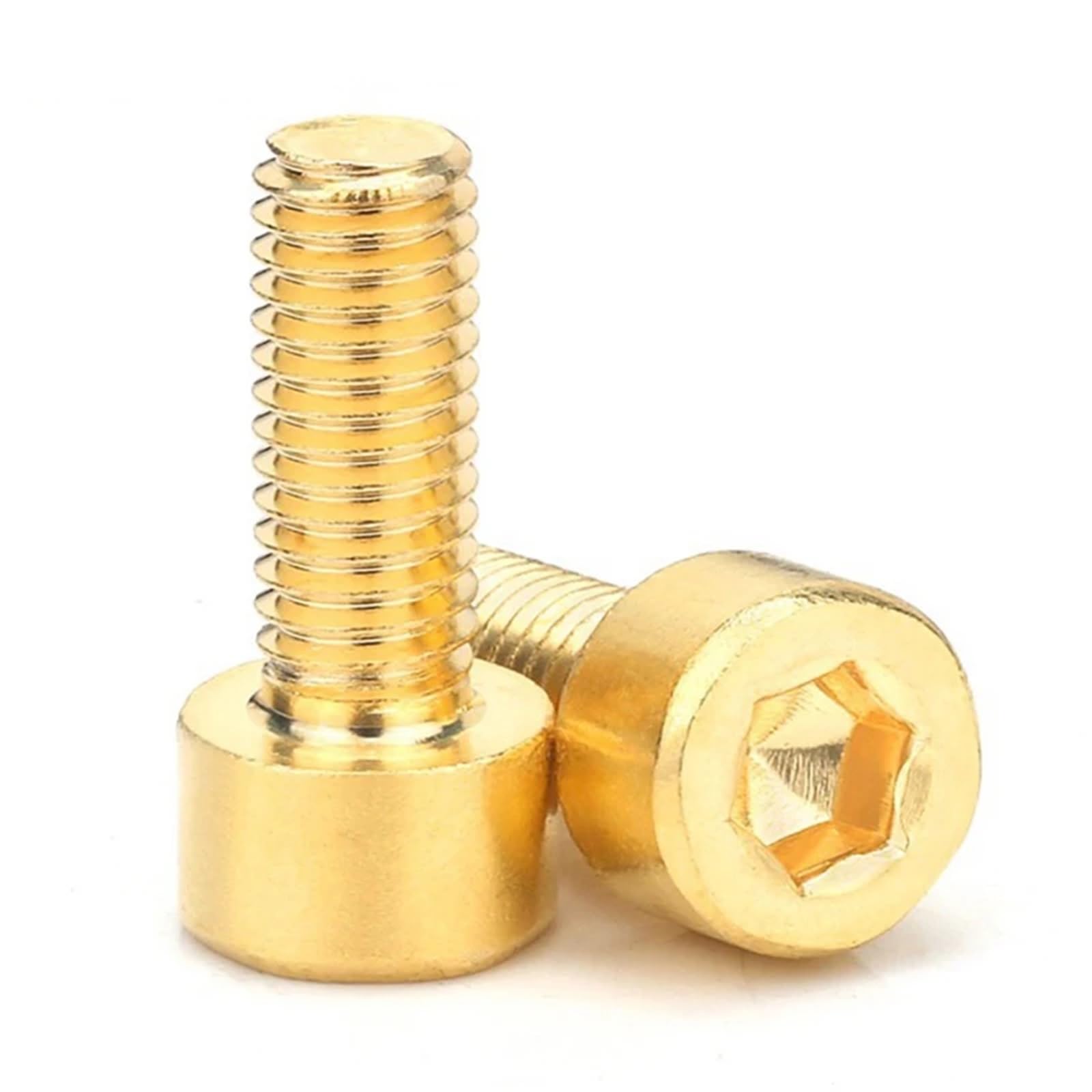 Tornillos de cabeza hexagonal con ranura, 10 unids/lote tornillos de cabeza hexagonal latón puro DIN912(60mm,M10)