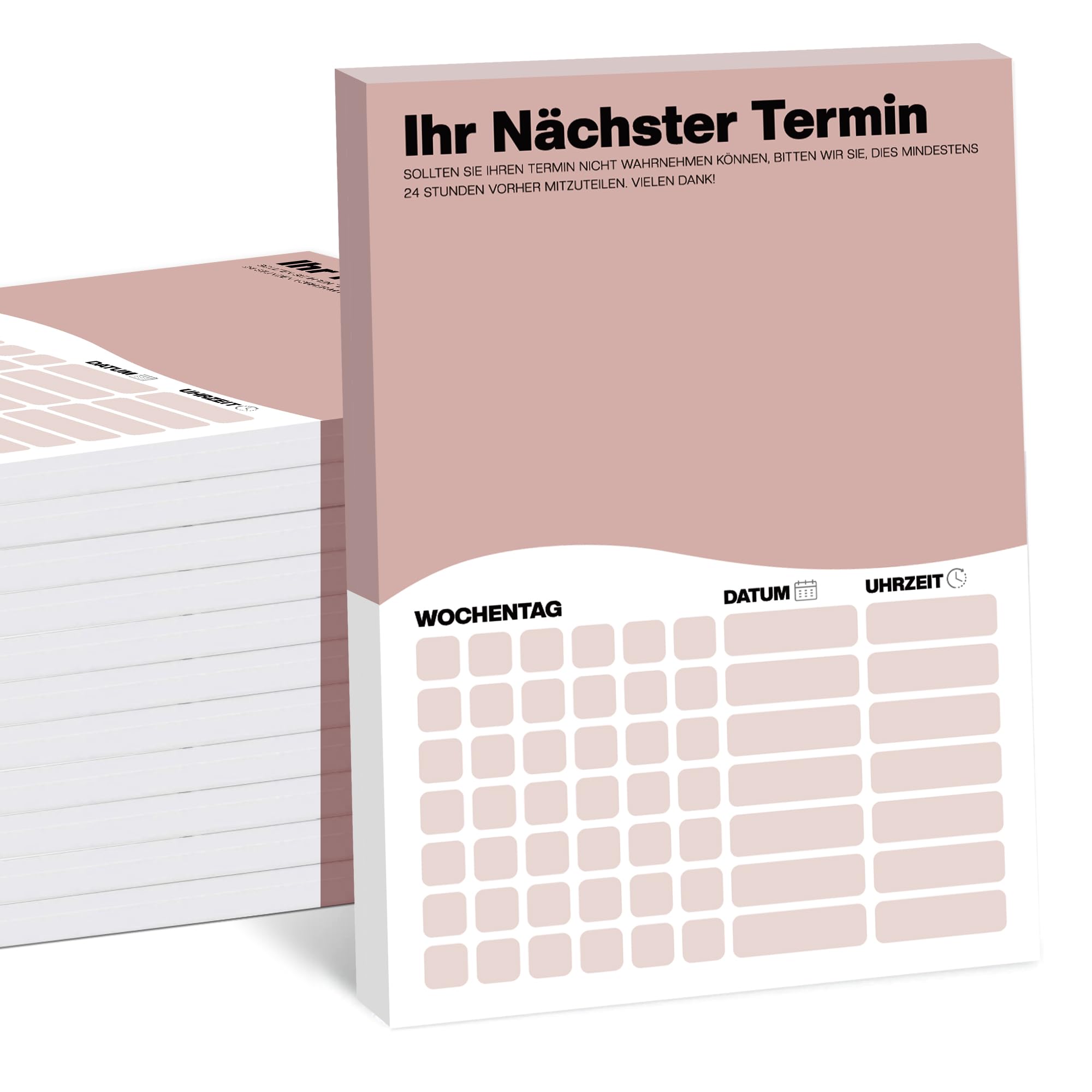 BIROYAL Appointment Notes 12 x Appointment Pads 50 Appointment Sheets DIN A7 Appointment Notes 7 Dates per Note for Doctors Healing Practitioners