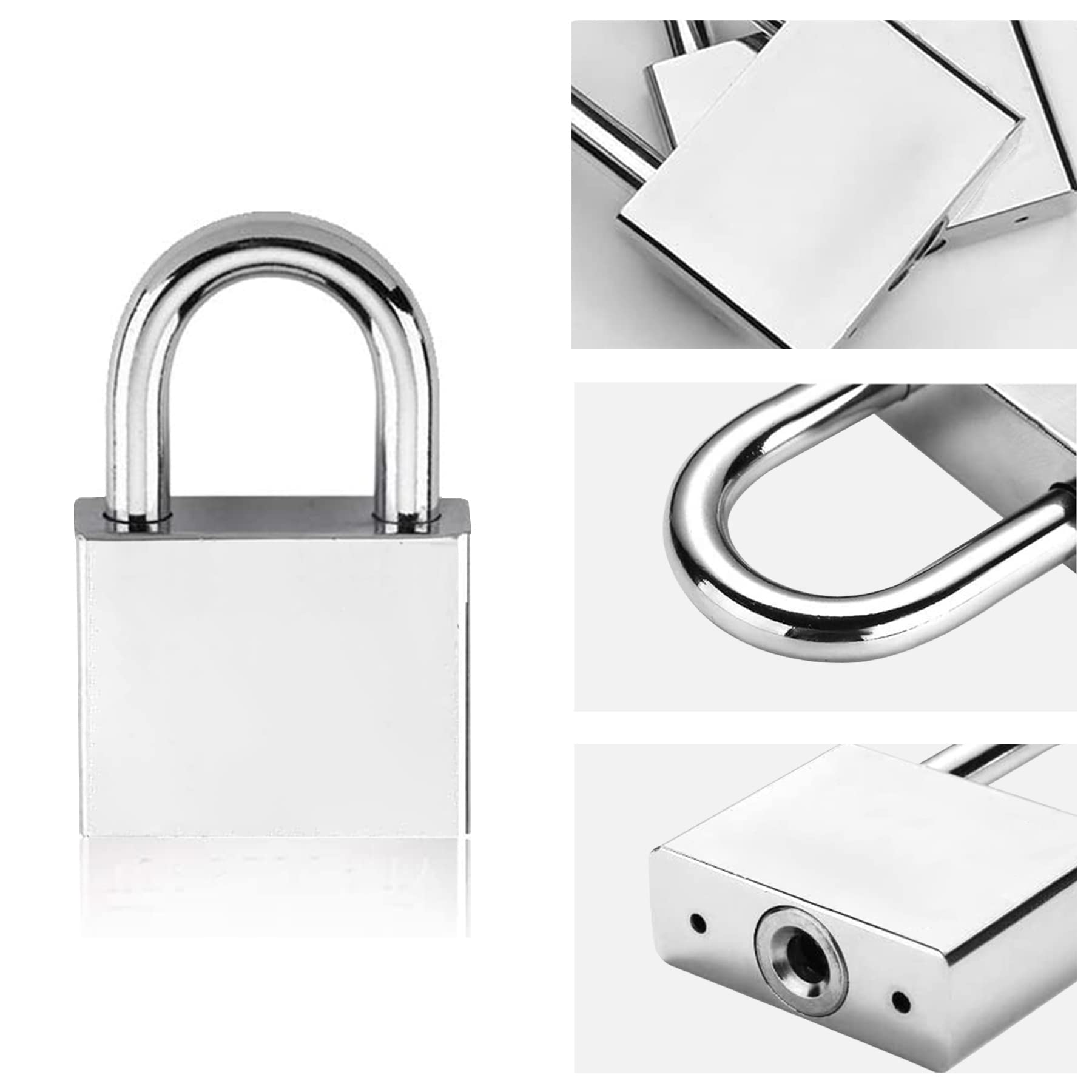 Cadenas Sécurité 40mm - Acier Trempé - 4 Clés - Anti-Effraction Et Imperméable - Pour Garage Et Portail
