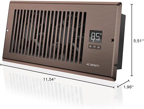 Vista 14 de AC Infinity AIRTAP T4 - Ventilador silencioso con control de termostato Ventilación de calefacción y aire acondicionado Sirve para orificios
