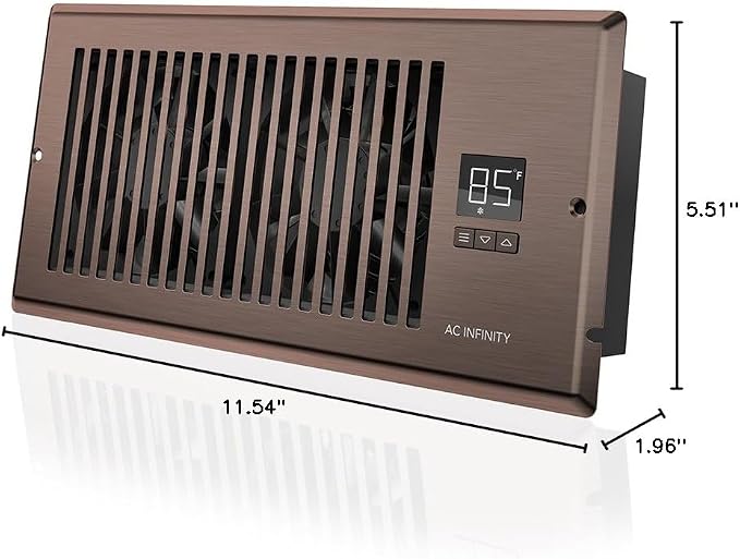 Ventilador regulador AC Infinity AIRTAP T4 4 x 10 pulg cobre miniatura 3