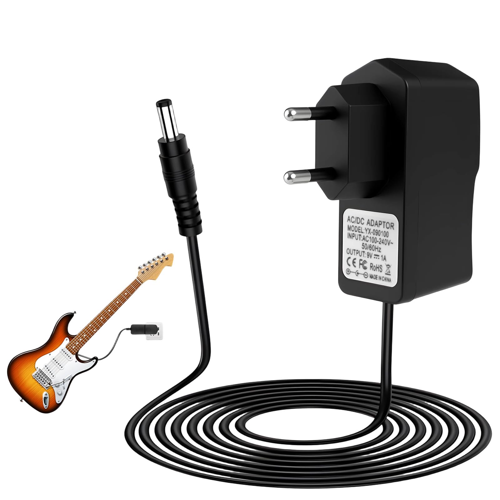 Adattatore Corrente Pedali Effetto Alimentatore 9V Per Boss