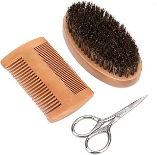 Conjunto de pentes para cuidados com a barba antiferrugem pente para pentear de dois lados para beleza para uso dom¨¦stico (traje de tr¨ºs pe?as)