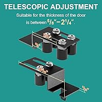 Vista 7 de TSMST Cerradura superior de puerta a prueba de niños, cerradura de puerta de seguridad con doble rodillo ajustable, evita arañazos, sólida y segura