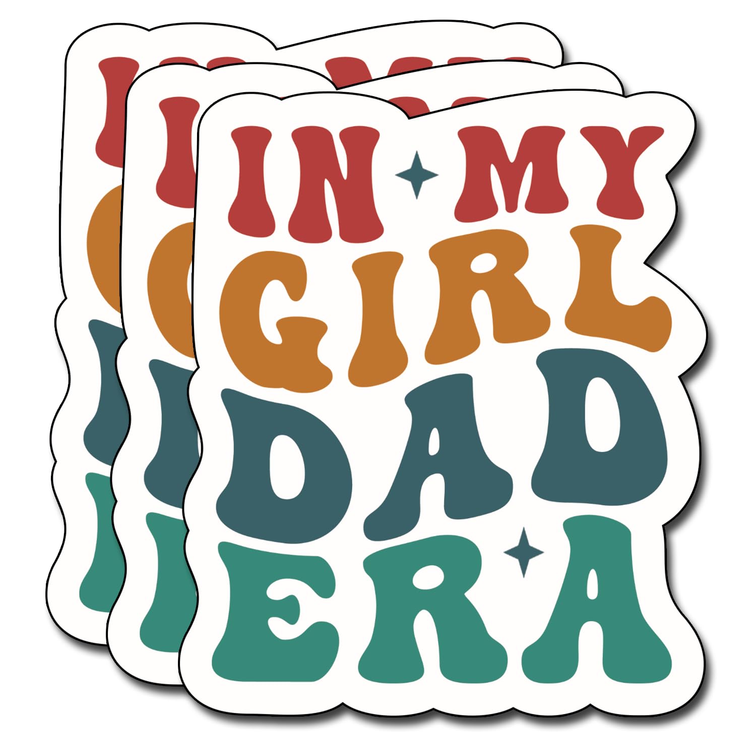 Autocollant My Girl Dad Era en vinyle étanche, le sticker des papas fiers