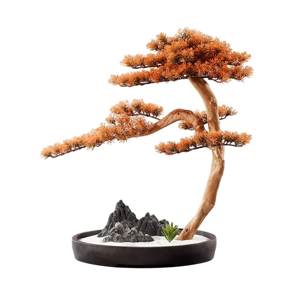 Artificial Bonsai Tree Artificial Bonsai Simulation Welcome Pine Tree Fake Plant Living Room Hotel Zen Ornaments Porch Interior Decoration