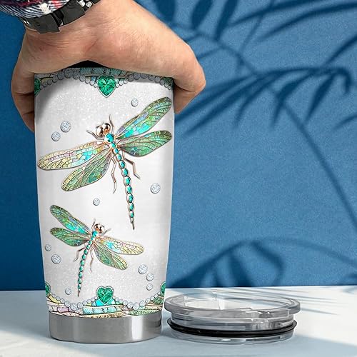 Vista 161 de SANDJEST Vaso de 20 onzas con diseño de águila con la bandera estadounidense, regalos para hombres y mujeres, vasos aislados de acero inoxidable