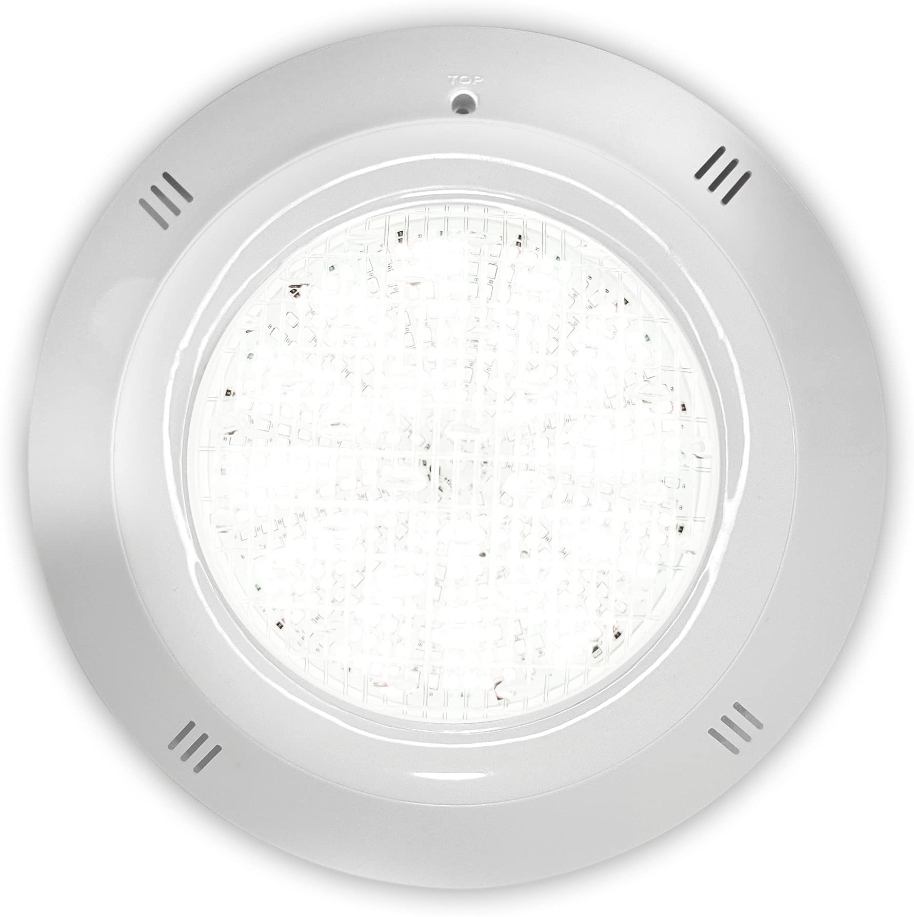 SWIMHOME Foco LED de Superficie para Piscina - Blanco Cálido 35W 12V - Sumergible IP68 - con cruceta estándar, más fácil de Instalar o sustituir un Foco Antiguo