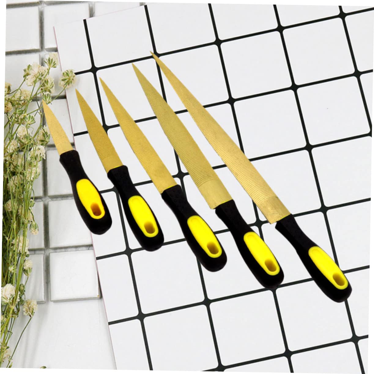 DOITOOL Limas Para Carpintería Set De 5 De Acero Para Trabajar La Madera Herramientas De Precisión