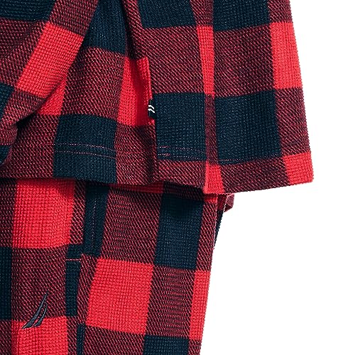 Nautica Men's Waffle Buffalo Plaid Pajama Pant Set3