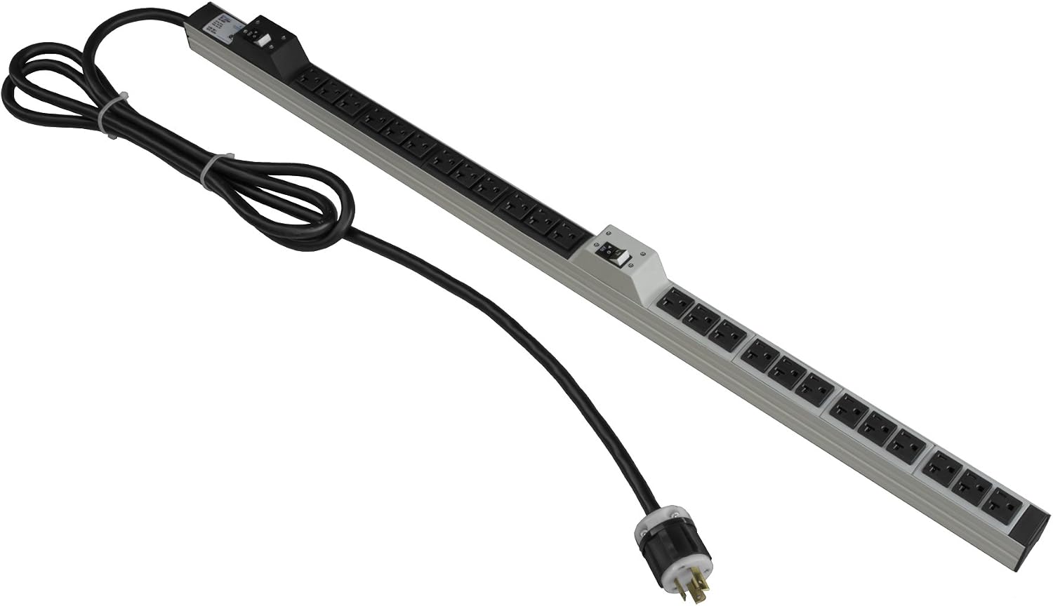 Vertiv DI-Strip 120V Vertical Rackmount PDU & Surge Strip with 12 NEMA 5-20R Outlets & 20Amp 5-20P Input (035351051)