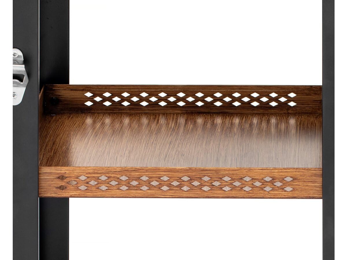 Carro de Servicio para Barbacoa Gelia 117 x 59 cm - Acero Inoxidable - Negro