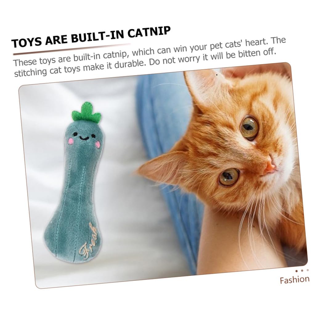 minkissy 15 Piezas de Juguete de Menta para Gatos Gatitos Verduras Peluche Adorable Juguete de Gato Juguetes de burlas para Gatos Juguetes de mordida para de para