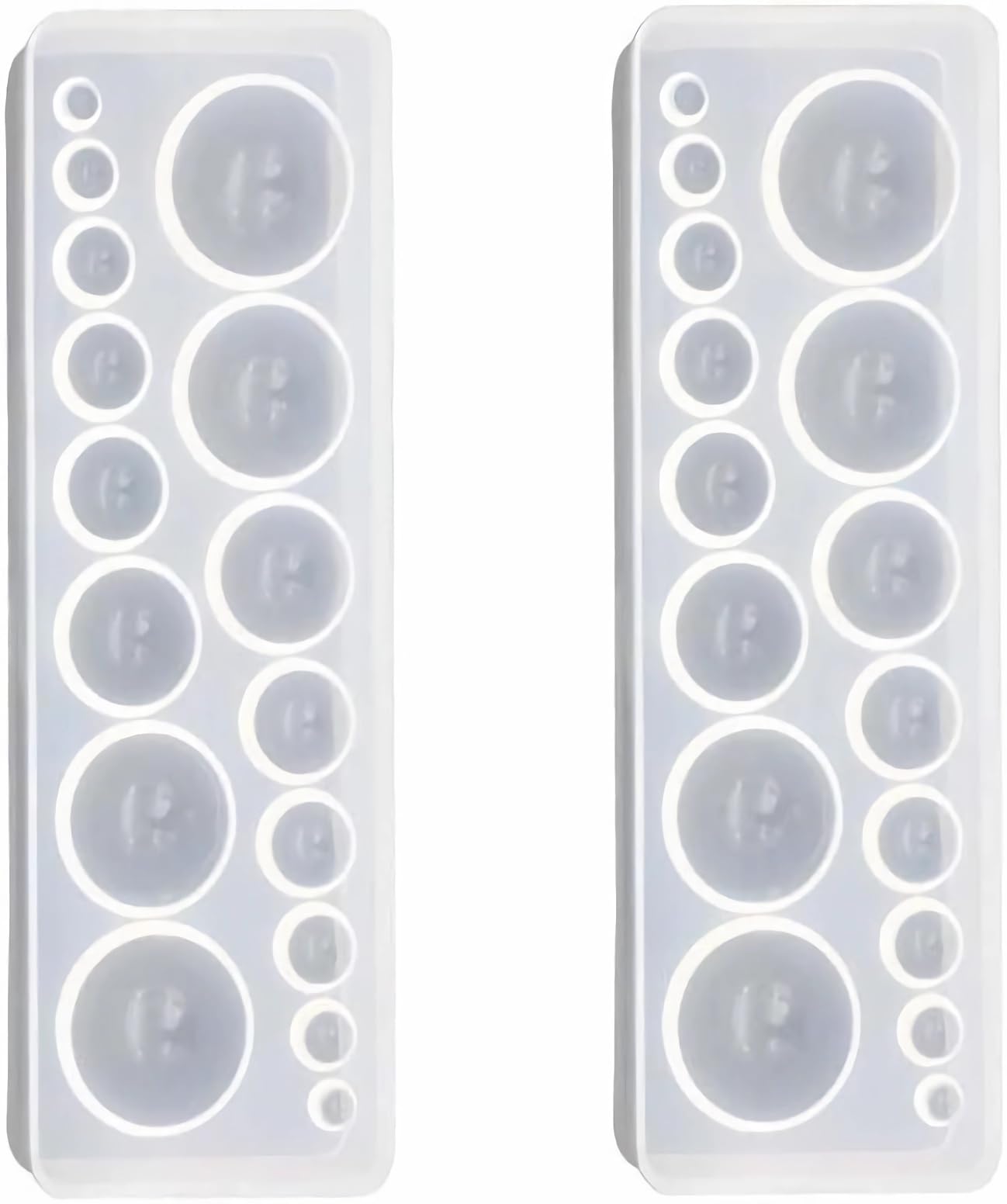 2 Pcs Cabochon Moulds for Resin, Jewelry Casting Mold, Easy Demolding Reduces The Need for Polishing for DIY Gift Jewelry Necklace Pendant Craft, Coordinate UV Resin, Clay