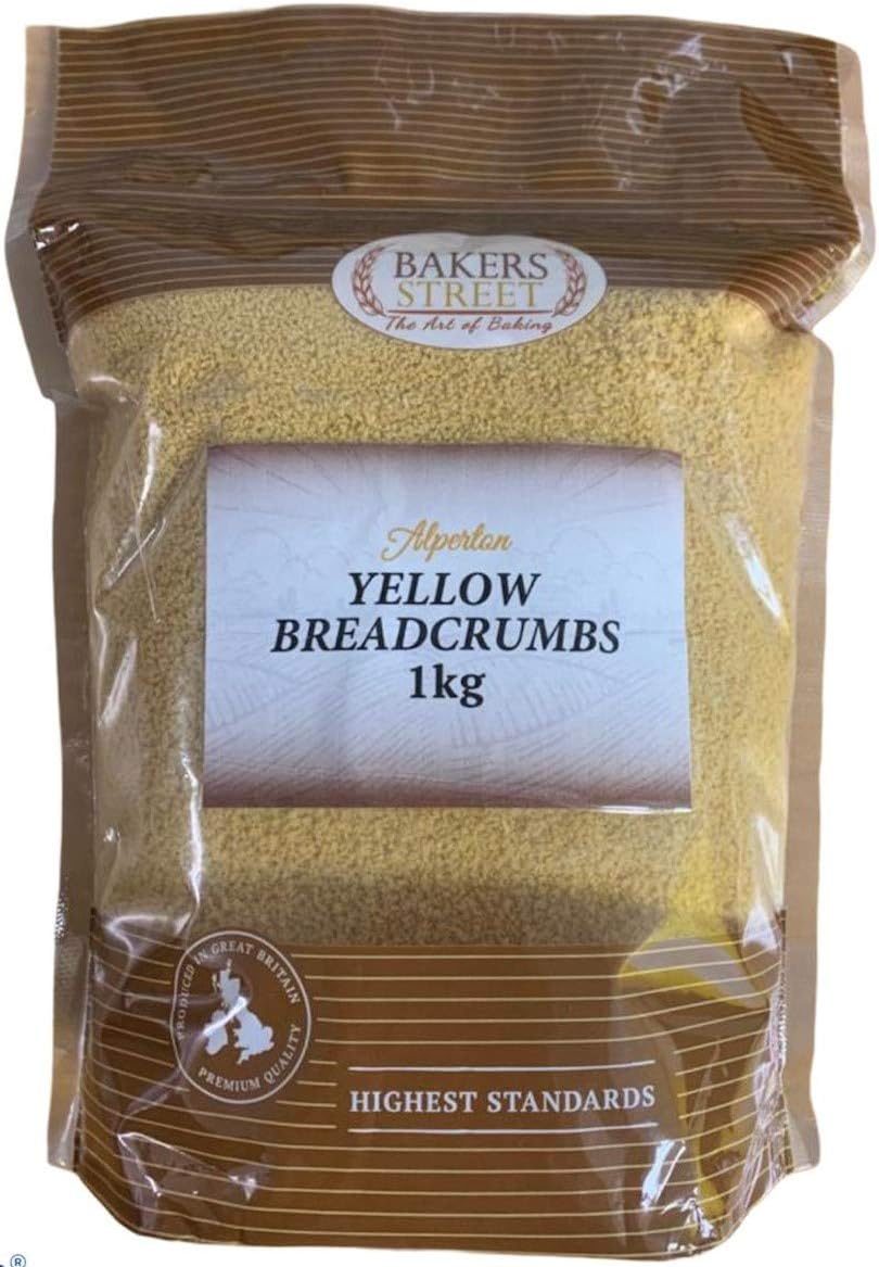 Yellow Breadcrumbs 500g By Bakers Street Ideal for Coating or Sprinkling Over Crunchy Topping, Cooking, Adds Crispy Texture and Delicious Flavor to Your Favorite Recipes