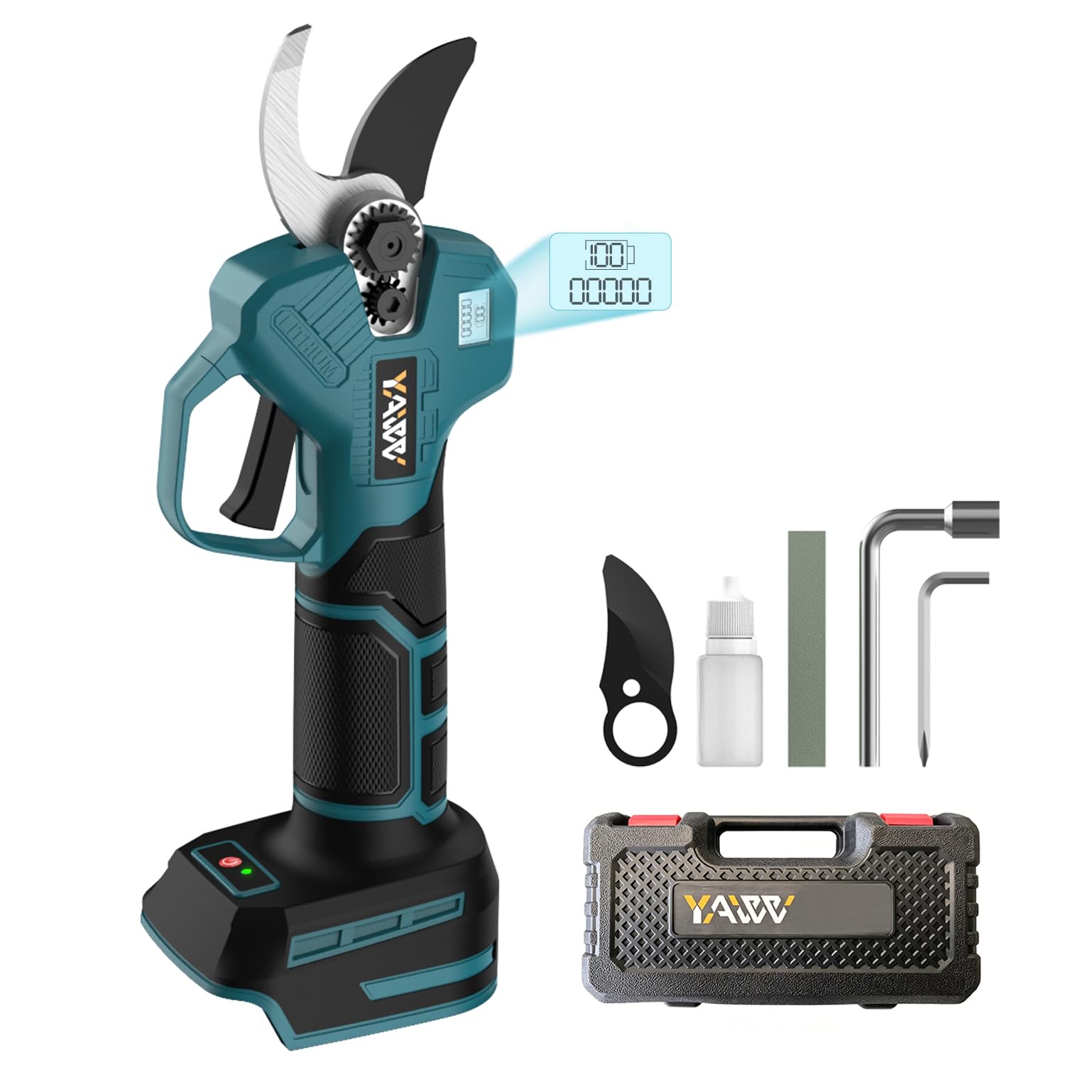 Photo 1 of YAWV Electric Pruning Shears for Makita 18V Battery, Portable Brushless Pruning Shears with LCD Display?SK5 Blades, Adjustable Cutting Diameter 0.8-1.2 Inch for Gardening Tree Pruning(Tool Only)