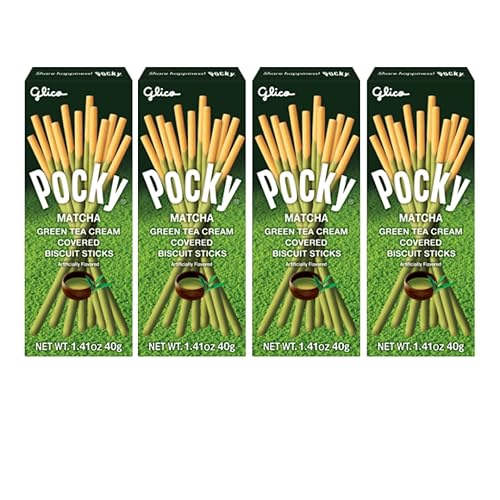 Pocky Biscuit Stick 1.41oz (paquete de 4) (Matcha)